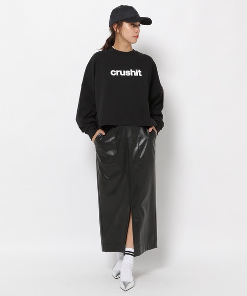 tシャツ 「HEREIAM」ロゴロングスリーブ レディース セール】【HEREIAM】ロゴロングスリーブ（Tシャツ/カットソー