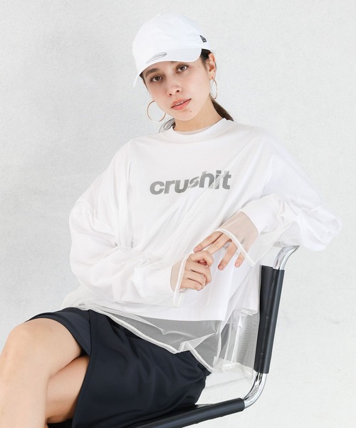 tシャツ 「HEREIAM」ロゴロングスリーブ レディース セール】【HEREIAM】ロゴロングスリーブ（Tシャツ/カットソー