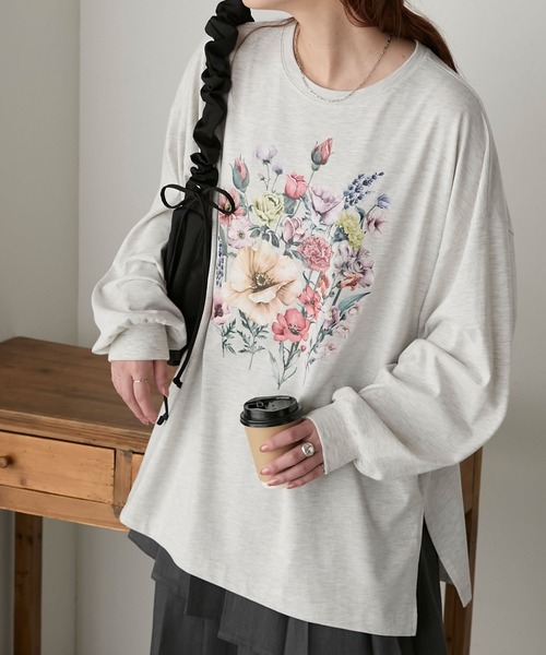 KIDILL フラワープリント 長袖Tシャツ KIDILL - 花柄プリントカットソー - LONG SLEEVE POLY TEE