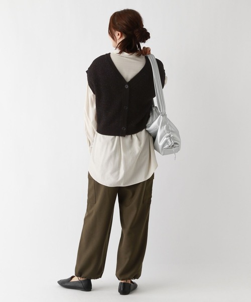 GLOBAL WORK（グローバルワーク）の「スッキレイカーディガンベスト/987139（ベスト・レディース・ブラック/アイボリー/ブラック系その他/グレー系その他2・SHORT/REGULAR）」の13枚目の写真
