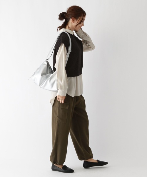 GLOBAL WORK（グローバルワーク）の「スッキレイカーディガンベスト/987139（ベスト・レディース・ブラック/アイボリー/ブラック系その他/グレー系その他2・SHORT/REGULAR）」の14枚目の写真