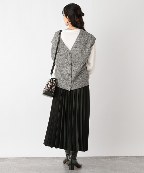 GLOBAL WORK（グローバルワーク）の「スッキレイカーディガンベスト/987139（ベスト・レディース・ブラック/アイボリー/ブラック系その他/グレー系その他2・SHORT/REGULAR）」の19枚目の写真