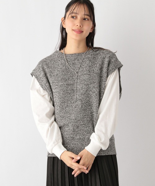 GLOBAL WORK（グローバルワーク）の「スッキレイカーディガンベスト/987139（ベスト・レディース・ブラック/アイボリー/ブラック系その他/グレー系その他2・SHORT/REGULAR）」の20枚目の写真