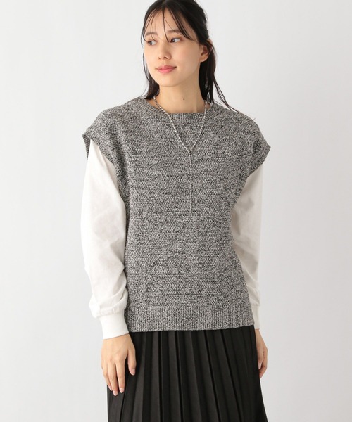 GLOBAL WORK（グローバルワーク）の「スッキレイカーディガンベスト/987139（ベスト・レディース・ブラック/アイボリー/ブラック系その他/グレー系その他2・SHORT/REGULAR）」の21枚目の写真