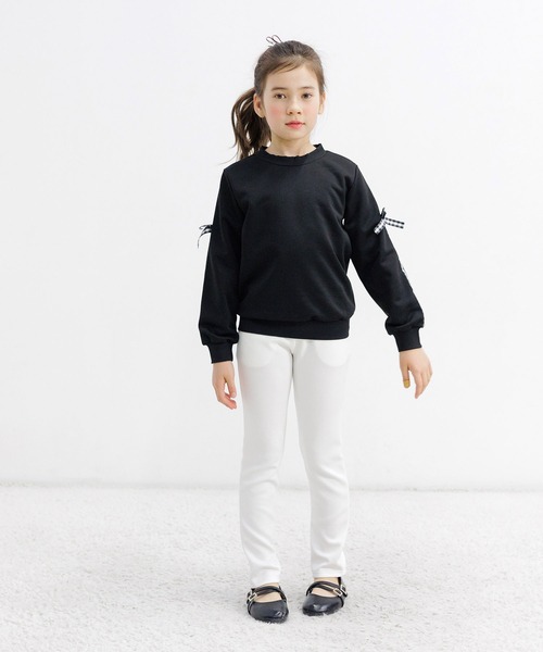 Bee des Bee（ビーデスビー）の「ラインリボントップス（スウェット・キッズ・ブラック/ホワイト・150cm/140cm/130cm/120cm/110cm/100cm）」の16枚目の写真