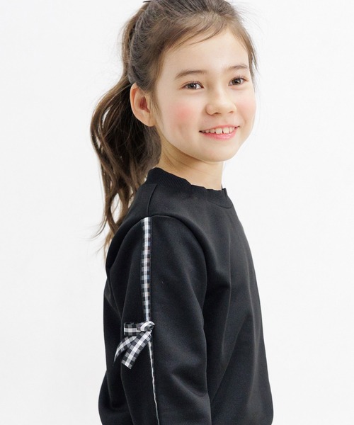 Bee des Bee（ビーデスビー）の「ラインリボントップス（スウェット・キッズ・ブラック/ホワイト・150cm/140cm/130cm/120cm/110cm/100cm）」の19枚目の写真