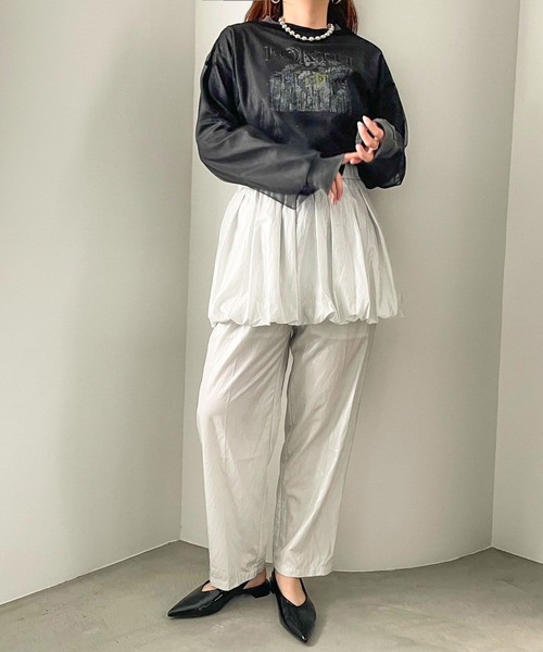 LOWRYS FARM（ローリーズファーム）の「メタリックスカパン 100504（その他パンツ・レディース・グレー/ブラック系その他/ブラック・FREE）」の6枚目の写真