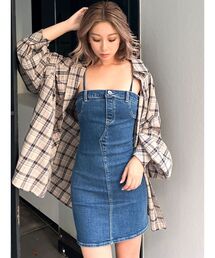 GYDA | タイトベアデニムワンピース(ワンピース)