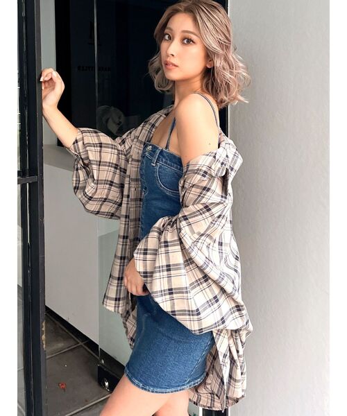 GYDA（ジェイダ）の「タイトベアデニムワンピース（ワンピース・レディース・ブルー/ライトブルー・MEDIUM/SMALL）」の18枚目の写真