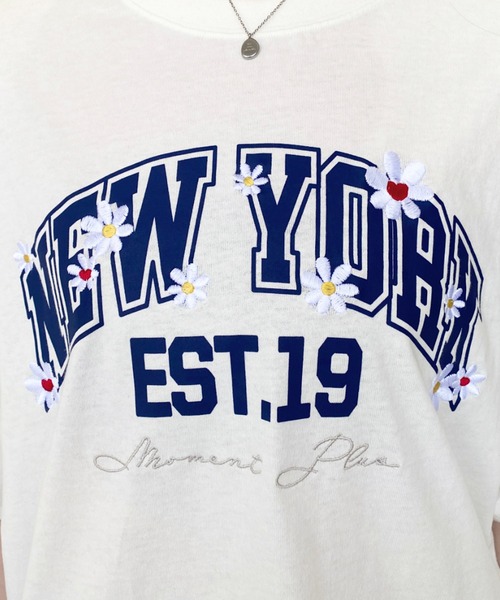   ロゴ入り半袖Tシャツ Sサイズ ワンポイントデザイン刺繍 アソート オーバーサイズ半袖Tシャツ