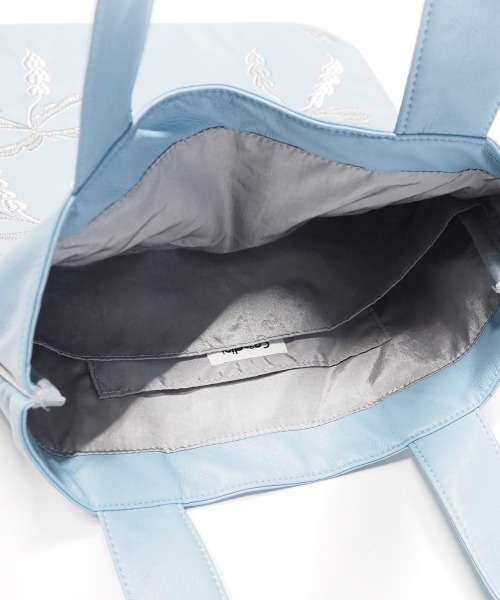 Casselini（キャセリーニ）の「Casselini(キャセリーニ)スカラップエンブロイダリトート（トートバッグ・レディース・ブラック/カーキ/ピンク/ブルー・FREE）」の14枚目の写真