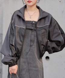 Chico | 【2024SS】パイピングナイロンWジップブルゾン(ブルゾン)