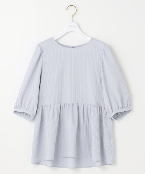 ANY SIS（エニィスィス）の「【洗える】ジャガードペプラム ブラウス（シャツ/ブラウス・レディース・スカイブルー系/ホワイト系・2）」の10枚目の写真