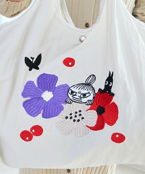 MOOMIN（ムーミン）の「ムーミン ミー トートバッグ ショルダーバッグ 軽量 軽い 大容量 旅行 サブバッグ RMPK- 01（トートバッグ・レディース・グレー/ブルー/レッド/アイボリー/カーキ/ピンク/サックスブルー/ベージュ/ネイビー/ライトベージュ/モスグリーン/チャコールグレー・FREE）」の17枚目の写真