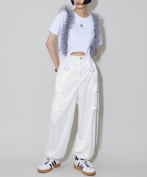 VIOLETTA（ヴィオレッタ）の「【select】チュールフリルサスペンダー（サスペンダー・レディース・グレー/ブラック/オフホワイト・FREE）」の14枚目の写真