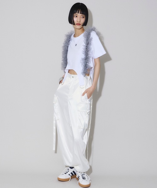 VIOLETTA（ヴィオレッタ）の「【select】チュールフリルサスペンダー（サスペンダー・レディース・グレー/ブラック/オフホワイト・FREE）」の15枚目の写真