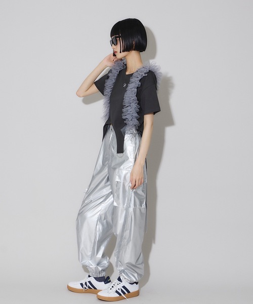 VIOLETTA（ヴィオレッタ）の「【select】チュールフリルサスペンダー（サスペンダー・レディース・グレー/ブラック/オフホワイト・FREE）」の9枚目の写真