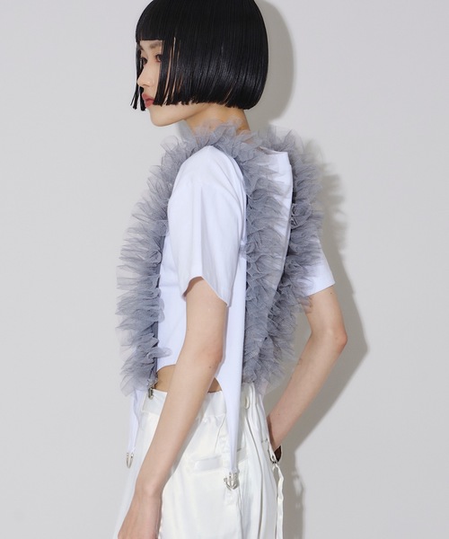 VIOLETTA（ヴィオレッタ）の「【select】チュールフリルサスペンダー（サスペンダー・レディース・グレー/ブラック/オフホワイト・FREE）」の10枚目の写真