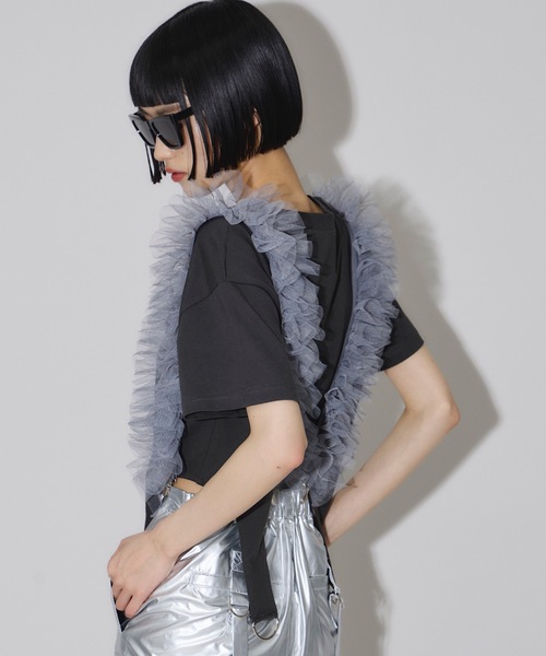 VIOLETTA（ヴィオレッタ）の「【select】チュールフリルサスペンダー（サスペンダー・レディース・グレー/ブラック/オフホワイト・FREE）」の21枚目の写真