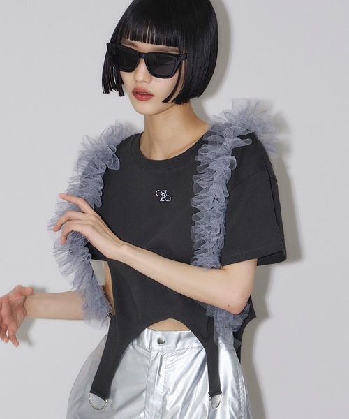 VIOLETTA（ヴィオレッタ）の「【select】チュールフリルサスペンダー（サスペンダー・レディース・グレー/ブラック/オフホワイト・FREE）」の22枚目の写真