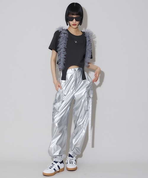 VIOLETTA（ヴィオレッタ）の「【select】チュールフリルサスペンダー（サスペンダー・レディース・グレー/ブラック/オフホワイト・FREE）」の12枚目の写真