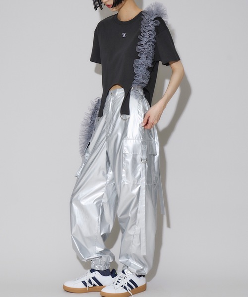 VIOLETTA（ヴィオレッタ）の「【select】チュールフリルサスペンダー（サスペンダー・レディース・グレー/ブラック/オフホワイト・FREE）」の13枚目の写真