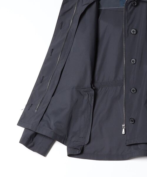 ポリエステル ハイカウントタフタ ショート フーデッドコート