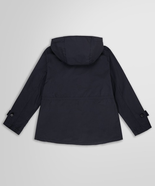 ポリエステル ハイカウントタフタ ショート フーデッドコート
