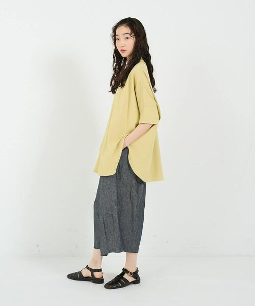 conges payes ADIEU TRISTESSE（コンジェ ペイエ アデュートリステス）の「ポンチョTシャツ（Tシャツ/カットソー・レディース・ブラック/ピンク/イエロー/ストライプ・FREE）」の6枚目の写真