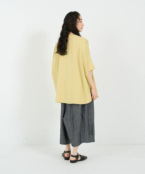 conges payes ADIEU TRISTESSE（コンジェ ペイエ アデュートリステス）の「ポンチョTシャツ（Tシャツ/カットソー・レディース・ブラック/ピンク/イエロー/ストライプ・FREE）」の7枚目の写真