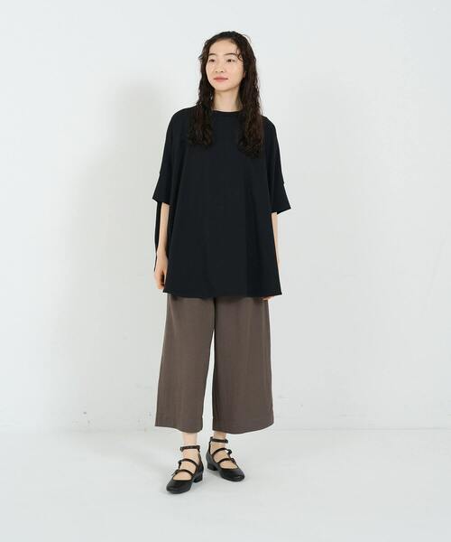 conges payes ADIEU TRISTESSE（コンジェ ペイエ アデュートリステス）の「ポンチョTシャツ（Tシャツ/カットソー・レディース・ブラック/ピンク/イエロー/ストライプ・FREE）」の11枚目の写真