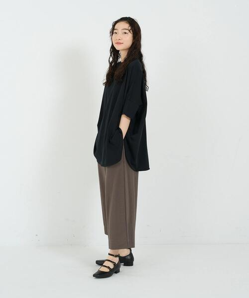 conges payes ADIEU TRISTESSE（コンジェ ペイエ アデュートリステス）の「ポンチョTシャツ（Tシャツ/カットソー・レディース・ブラック/ピンク/イエロー/ストライプ・FREE）」の12枚目の写真