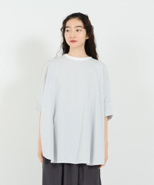 conges payes ADIEU TRISTESSE（コンジェ ペイエ アデュートリステス）の「ポンチョTシャツ（Tシャツ/カットソー・レディース・ブラック/ピンク/イエロー/ストライプ・FREE）」の20枚目の写真