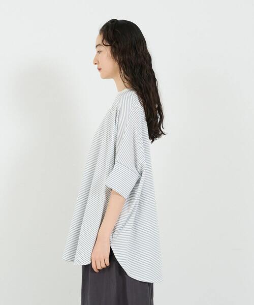 conges payes ADIEU TRISTESSE（コンジェ ペイエ アデュートリステス）の「ポンチョTシャツ（Tシャツ/カットソー・レディース・ブラック/ピンク/イエロー/ストライプ・FREE）」の21枚目の写真