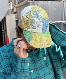 HOUSTON（ヒューストン）の「HOUSTON ヒューストン TYVEK PAPER CAP タイベック 世界地図柄 ペーパーキャップ / HS6847（キャップ）」