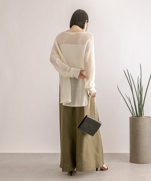 RIVE DROITE（リヴドロワ）の「リネンバイアスマーメイドスカート（スカート・レディース・ブラック/カーキ/ライトベージュ・36/38）」の15枚目の写真