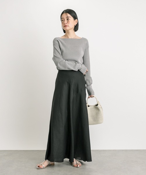 RIVE DROITE（リヴドロワ）の「リネンバイアスマーメイドスカート（スカート・レディース・ブラック/カーキ/ライトベージュ・36/38）」の20枚目の写真