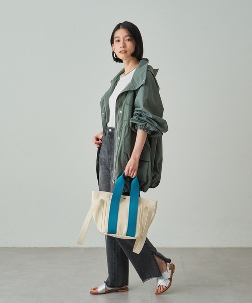 美品❣️russet ラシット 牛革ハンドル トートバッグ ターコイズブルー russet（ラシット）の「＜Blue Label＞ダブルハンドルトート