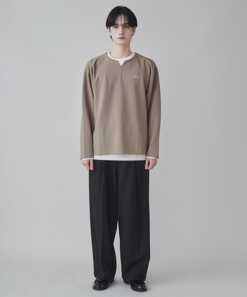 LUCY（ルーシー）の「LUCY/アンサンブルキーネックプルオーバー（アンサンブル・メンズ・ダークグレー/ベージュ・LARGE/MEDIUM）」の16枚目の写真