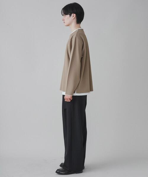 LUCY（ルーシー）の「LUCY/アンサンブルキーネックプルオーバー（アンサンブル・メンズ・ダークグレー/ベージュ・LARGE/MEDIUM）」の17枚目の写真