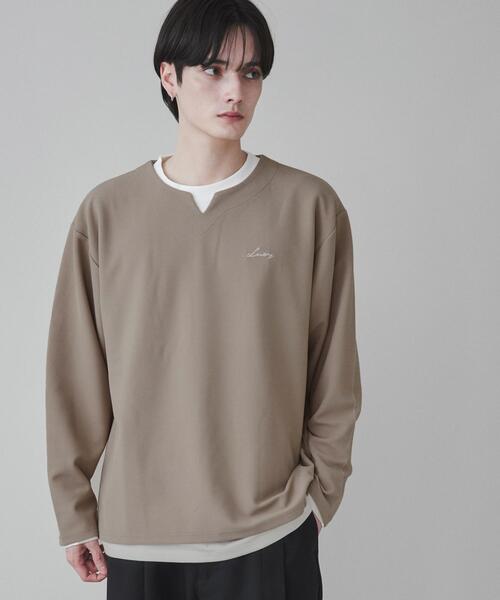 LUCY（ルーシー）の「LUCY/アンサンブルキーネックプルオーバー（アンサンブル・メンズ・ダークグレー/ベージュ・LARGE/MEDIUM）」の12枚目の写真