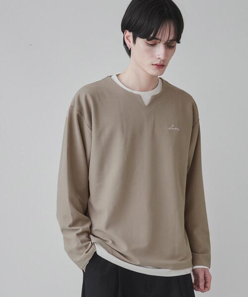 LUCY（ルーシー）の「LUCY/アンサンブルキーネックプルオーバー（アンサンブル・メンズ・ダークグレー/ベージュ・LARGE/MEDIUM）」の13枚目の写真