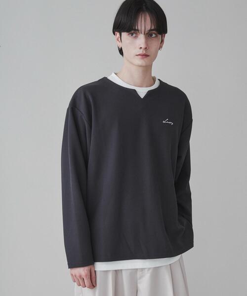 LUCY（ルーシー）の「LUCY/アンサンブルキーネックプルオーバー（アンサンブル・メンズ・ダークグレー/ベージュ・LARGE/MEDIUM）」の9枚目の写真