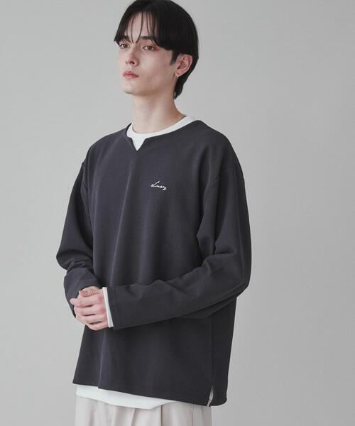 LUCY（ルーシー）の「LUCY/アンサンブルキーネックプルオーバー（アンサンブル・メンズ・ダークグレー/ベージュ・LARGE/MEDIUM）」の11枚目の写真