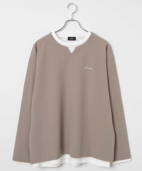 LUCY（ルーシー）の「LUCY/アンサンブルキーネックプルオーバー（アンサンブル・メンズ・ダークグレー/ベージュ・LARGE/MEDIUM）」の19枚目の写真