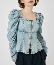 MOUSSY | AGING DENIM BUSTIER ブラウス(シャツ/ブラウス)
