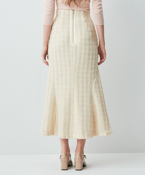 ME COUTURE（ミークチュール）の「ループツイードマーメイドスカート（スカート・レディース・アイボリー/ベビーピンク/ラベンダー・1/0）」の6枚目の写真