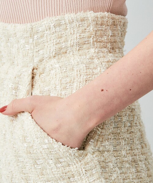 ME COUTURE（ミークチュール）の「ループツイードマーメイドスカート（スカート・レディース・アイボリー/ベビーピンク/ラベンダー・1/0）」の10枚目の写真