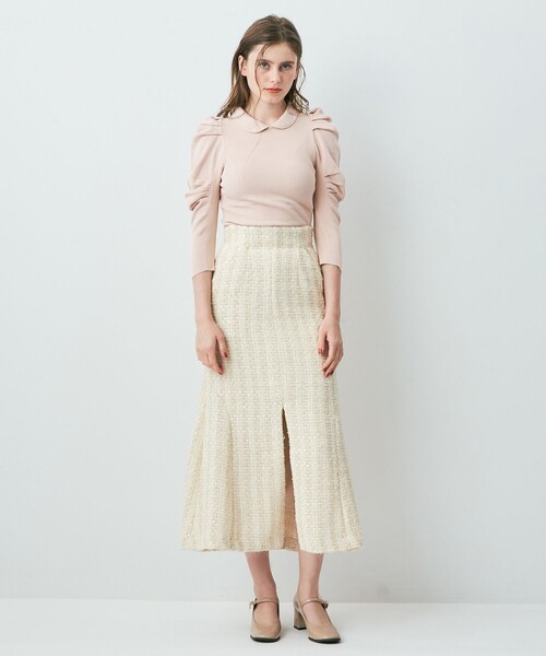 ME COUTURE（ミークチュール）の「ループツイードマーメイドスカート（スカート・レディース・アイボリー/ベビーピンク/ラベンダー・1/0）」の17枚目の写真