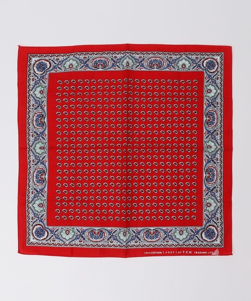 SHIPS（シップス）の「SHIPS: ペイズリープリント バンダナ（バンダナ/スカーフ・メンズ・ネイビー/ライトブルー/ピンク/レッド・ONE SIZE）」の4枚目の写真